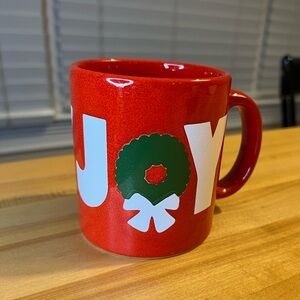 VTG WAECHTERSBACH JOY WREATH COFFEE MUG RED 4" TALL WEST GERMANY NO CHIPS/CRACKS